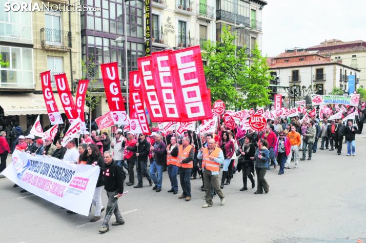 Manifestación del 1 de mayo. Soria Noticias. 