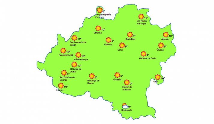 Previsión a las 13:00 h./eltiempo.es