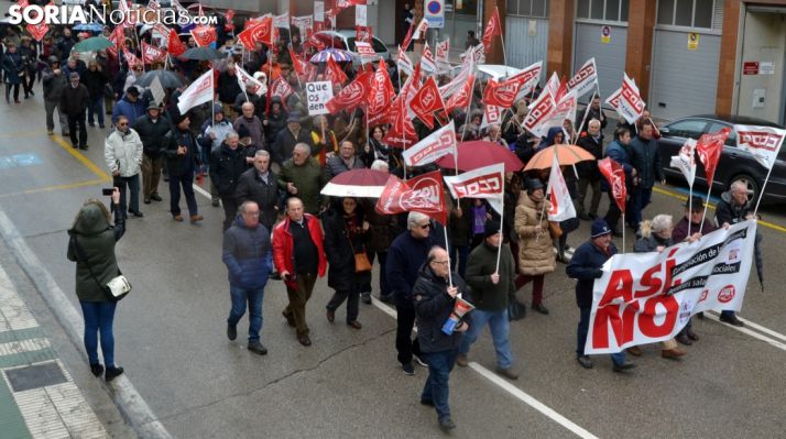 Una concentración de jubilados este año en la capital. /SN