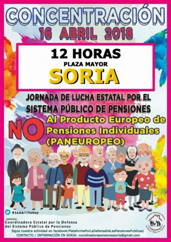La Coordinadora de las Pensiones convoca a una concentración este lunes 15