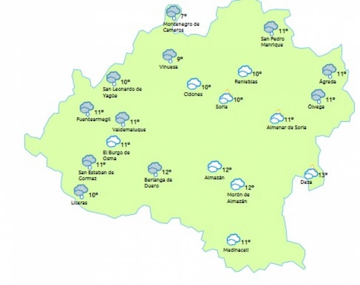 Previsión a las 20:00 horas-eltiempo.es