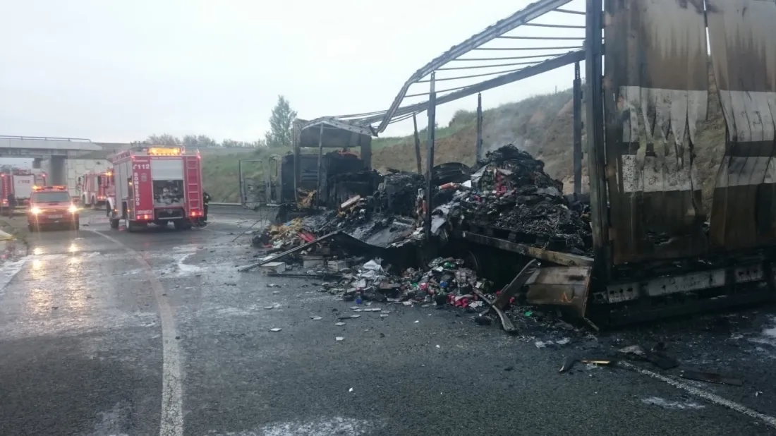 Arde un camión en Ágreda. 