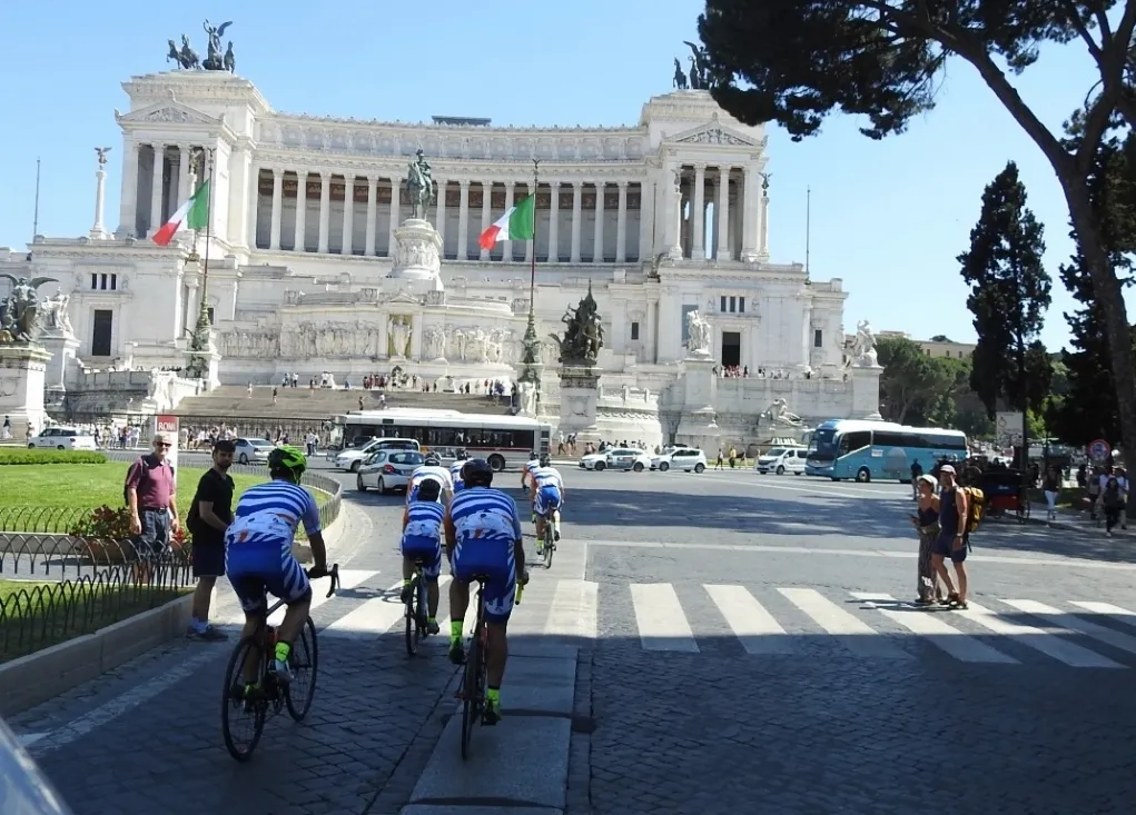 Una de las imágenes de la llegada a Roma. 