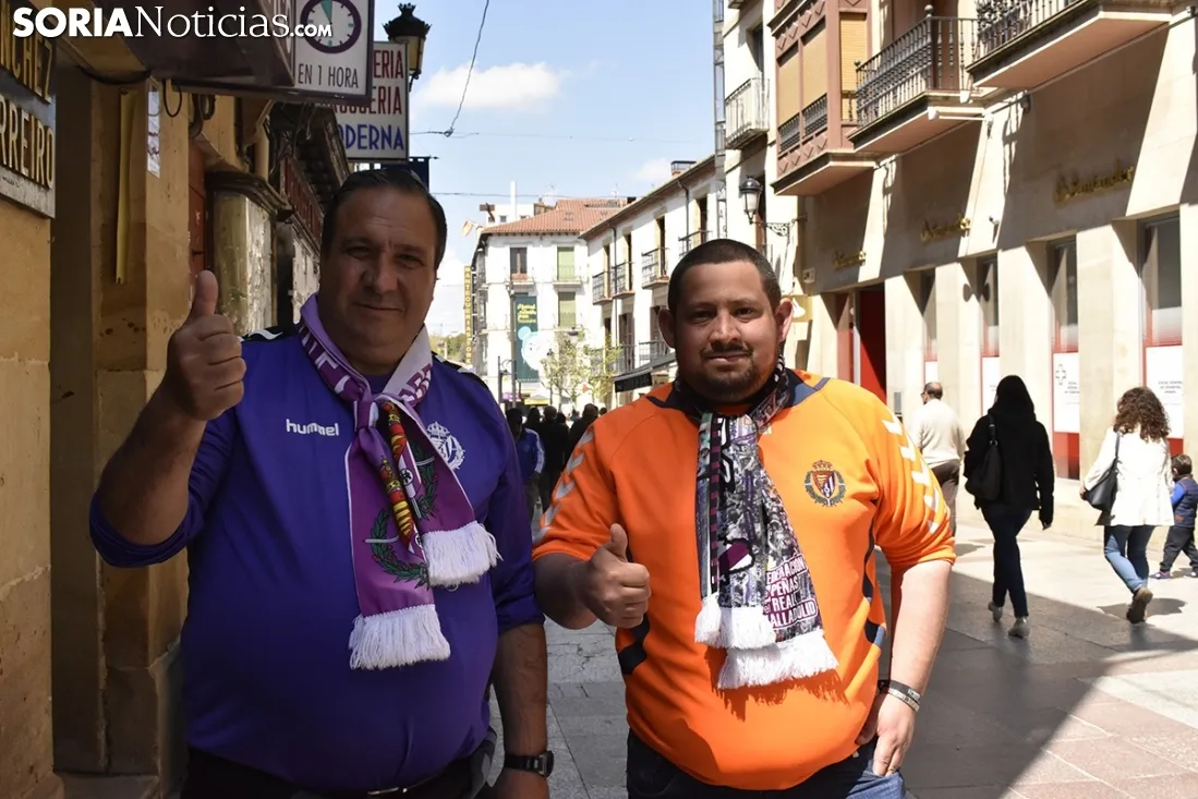 Aficionados del Real Valladolid en Soria. /SN