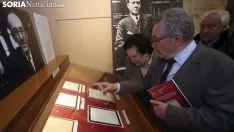 Bueno, en primer término, Hernando y Encabo (detrás), este miércoles. /SN 