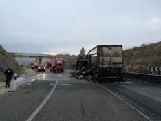 Arde un camión en Ágreda. 