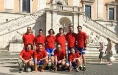 Una de las imágenes de la llegada a Roma. 
