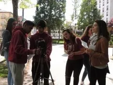 El equipo de trabajo del documental. 