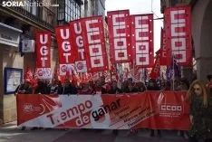 Manifestación del Primero de Mayo 2018 en Soria.