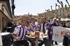 Aficionados del Real Valladolid en Soria. /SN