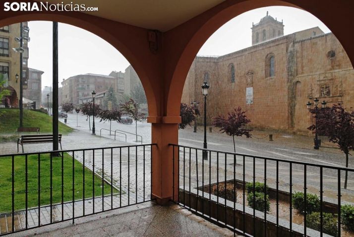 Jornada de lluvia en Soria. 
