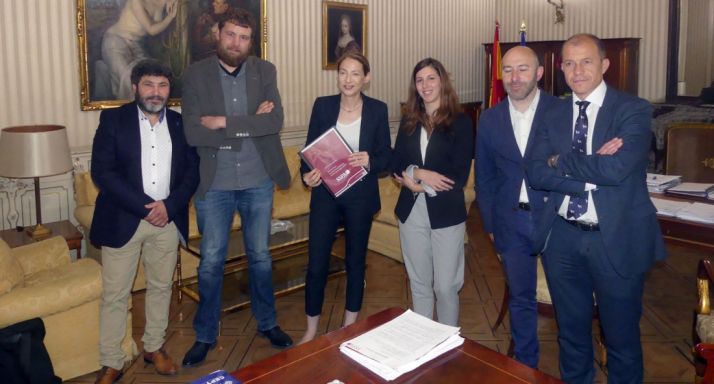 Una imagen del encuentro este viernes en Madrid.