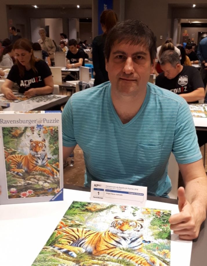 Ángel Heras, tercero en el Nacional de Puzzles. 