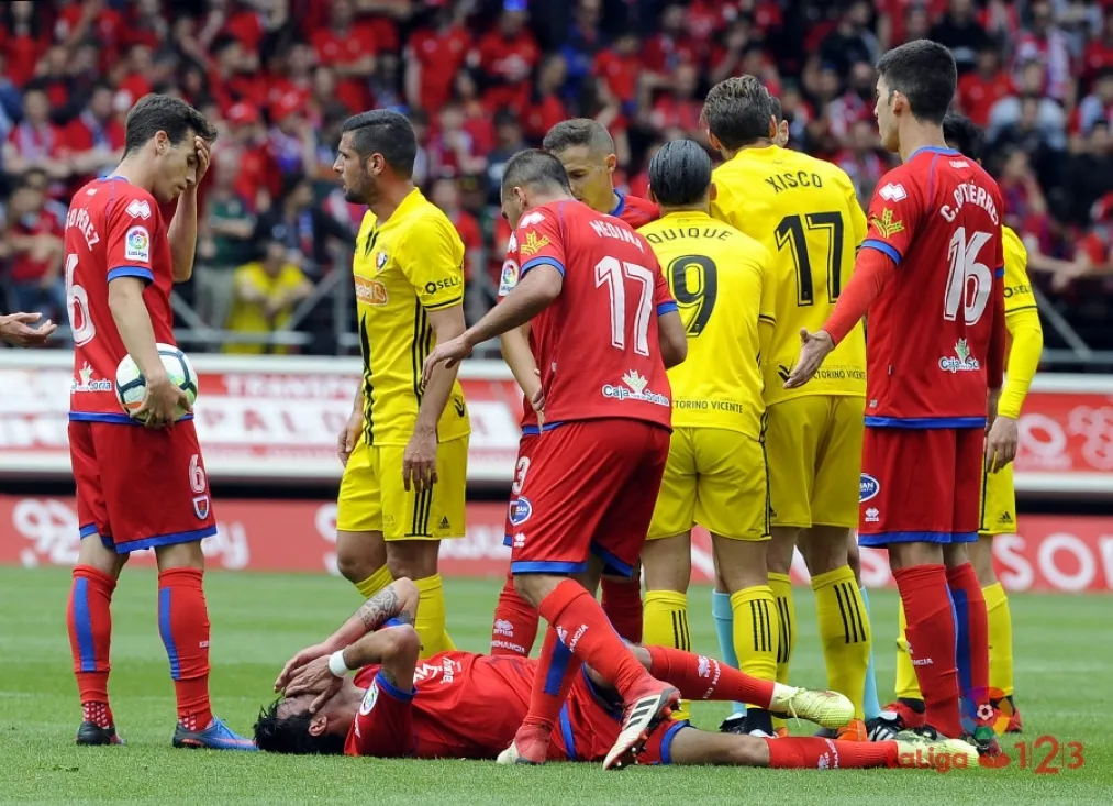 Una de las jugadas del partido. LFP