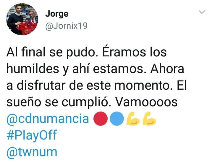 Twitter y el Numancia. 