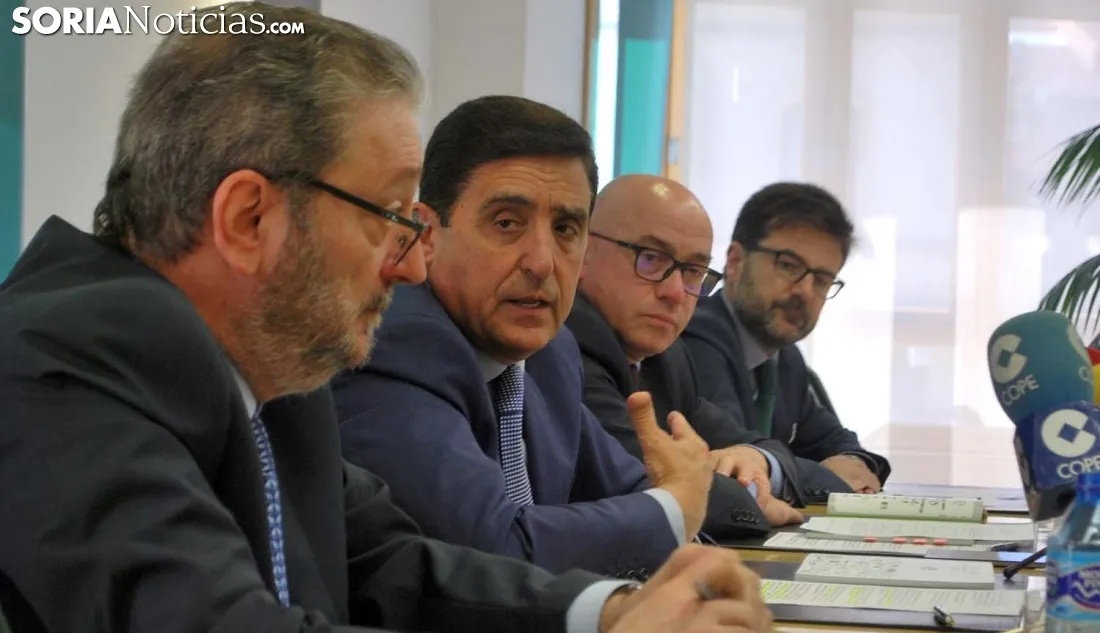 Enrique Domínguez, Carlos Martínez Izquierdo, Domingo Barca y Eduardo Munilla este martes. /SN