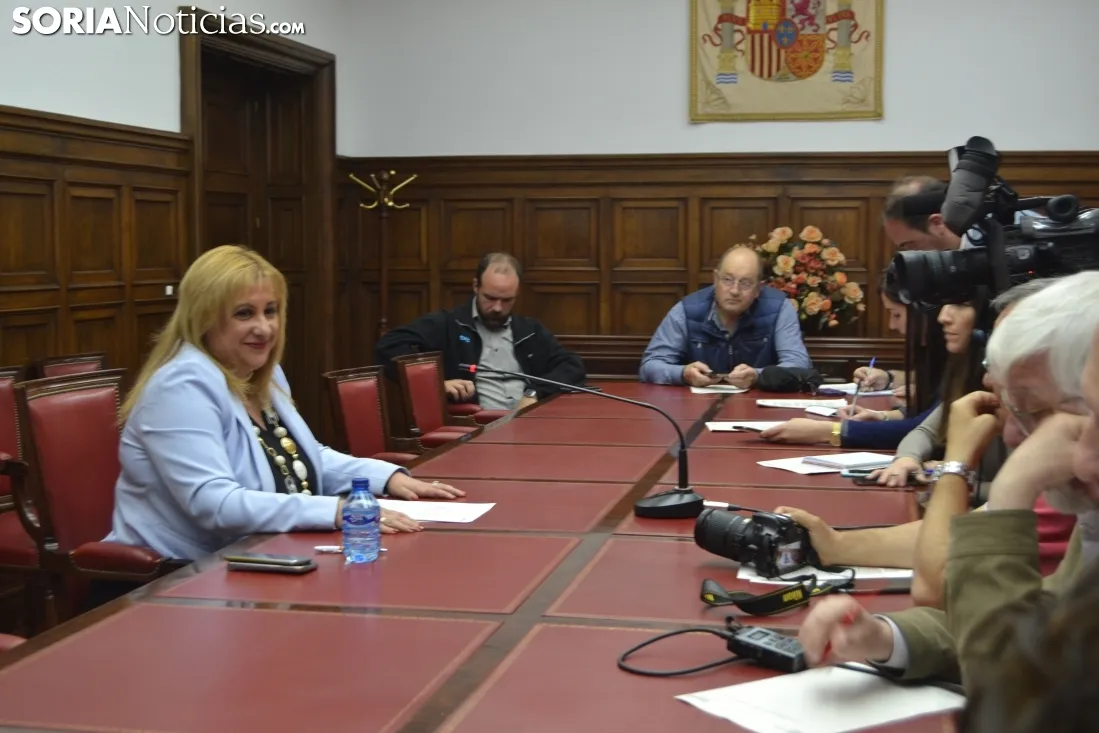 Yolanda de Gregorio en su última comparecencia ante los medios