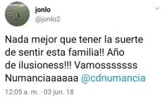 Twitter y el Numancia. 