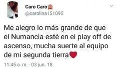 Twitter y el Numancia. 