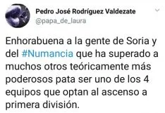 Twitter y el Numancia. 