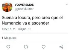 Twitter y el Numancia. 