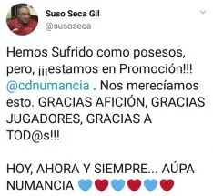 Twitter y el Numancia. 