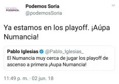 Twitter y el Numancia. 