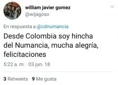 Twitter y el Numancia. 