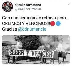Twitter y el Numancia. 