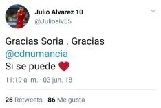 Twitter y el Numancia. 