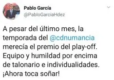 Twitter y el Numancia. 