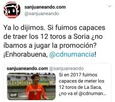Twitter y el Numancia. 