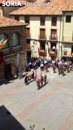 Una imagen del acto en la plaza Mayor de Ágreda. /SN