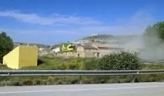 El helicóptero del Sacyl en el lugar de los hechos. /Subdelg.