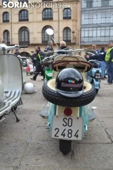Una imagen de la llegada de las motocicletas a la plaza Mayor de la capital. /SN