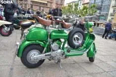 Una imagen de la llegada de las motocicletas a la plaza Mayor de la capital. /SN