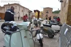Una imagen de la llegada de las motocicletas a la plaza Mayor de la capital. /SN