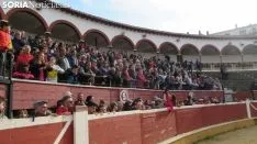 Llegada de los novillos a la plaza de toros de Soria 