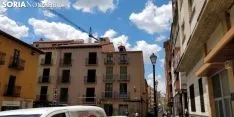 El caballisto de Soria, en los tejados. SGC