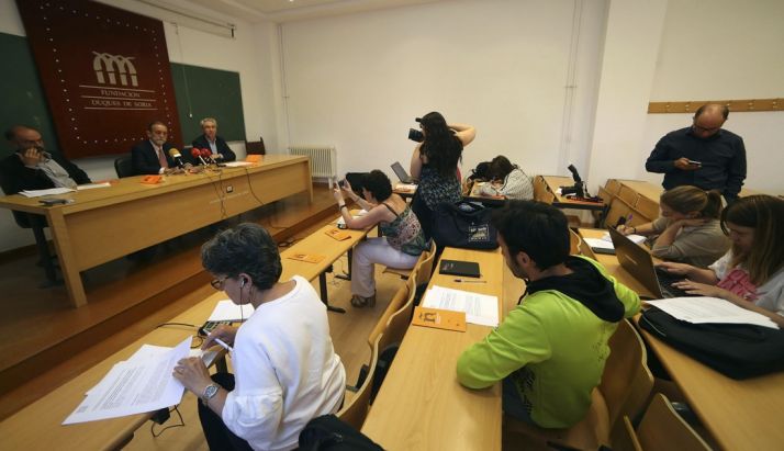 A la izquierda, José Ángel Rodríguez, José María Rodríguez-Ponga y José María García. /SN