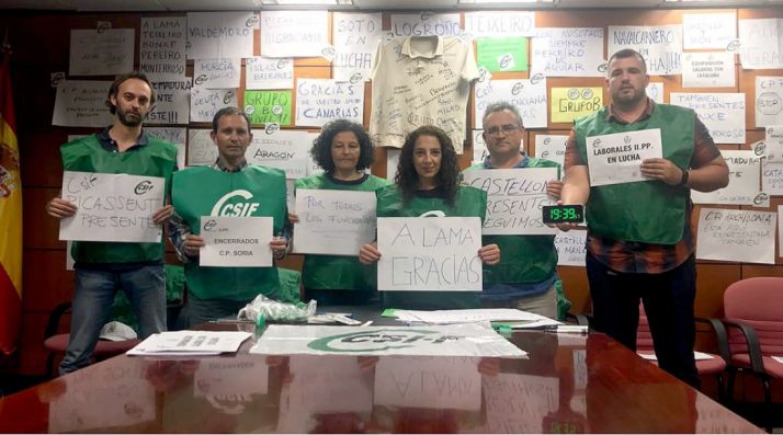 CSIF Soria, presente en el encierro de funcionarios de prisiones en Madrid que lleva 3 semanas
