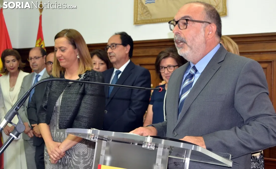 Miguel Latorre, durante el discurso de investidura. /SN