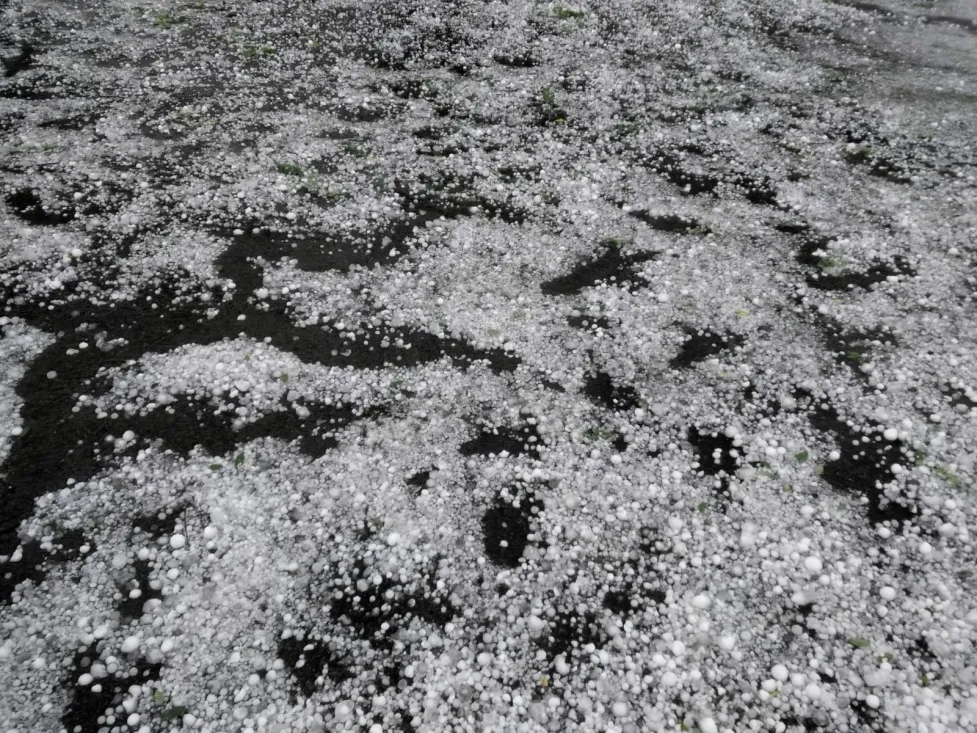 Una imagen del temporal de esta tarde en Ágreda. /SN