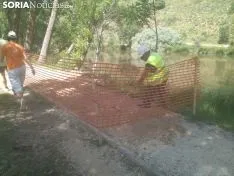 Obras en las márgenes del Duero