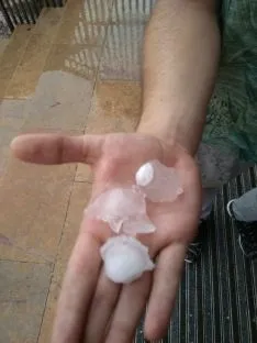 Una imagen del temporal de esta tarde en Ágreda. /SN