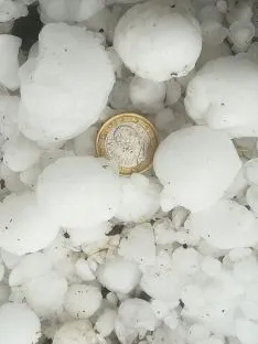 Una imagen del temporal de esta tarde en Ágreda. /SN