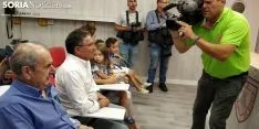 Julio Álvarez durante su despedida del Club Deportivo Numancia