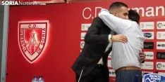 Julio Álvarez durante su despedida del Club Deportivo Numancia