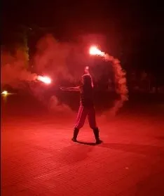 Pirotecnias en la despedida de las fiestas juveniles adnamantinas. 
