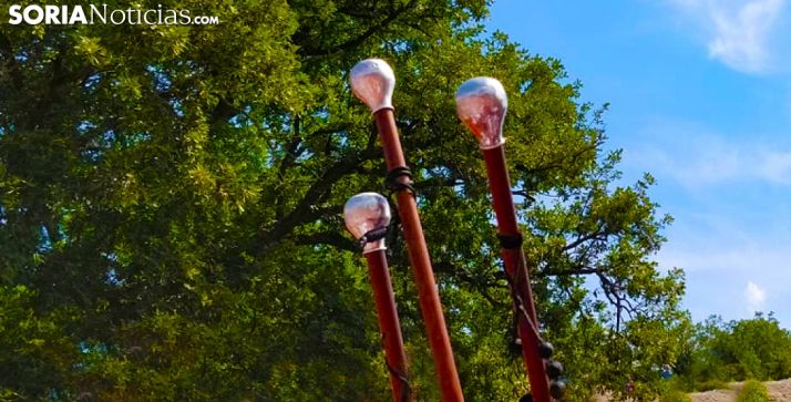 Bastones de juradocdo cerca corrales de Valonsadero este año. /SN